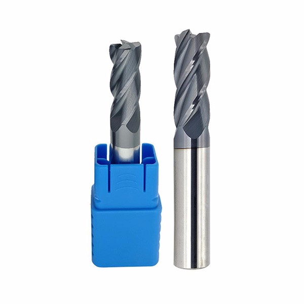 HRC45 Solid Carbide 4 Corner Radius End Mill With TiAlN Coating