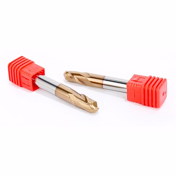 HRC55 Solid Carbide 2 Flute Ball Nose End Mill With TiSiN Coating
