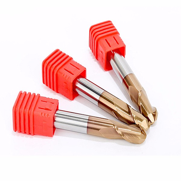 HRC55 Solid Carbide 2 Flute Ball Nose End Mill With TiSiN Coating