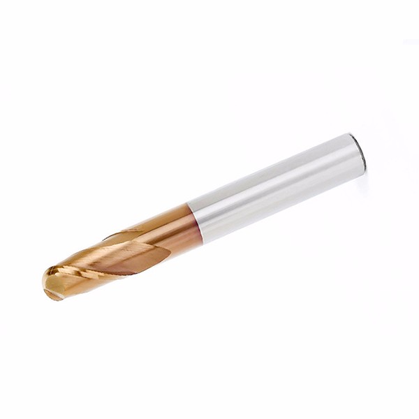 HRC55 Solid Carbide 2 Flute Ball Nose End Mill With TiSiN Coating
