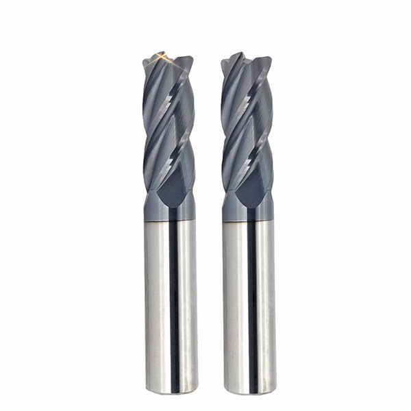 HRC45 Solid Carbide 4 Corner Radius End Mill With TiAlN Coating