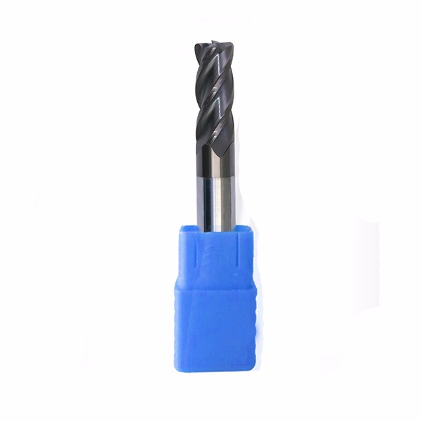 HRC45 Solid Carbide 4 Corner Radius End Mill With TiAlN Coating