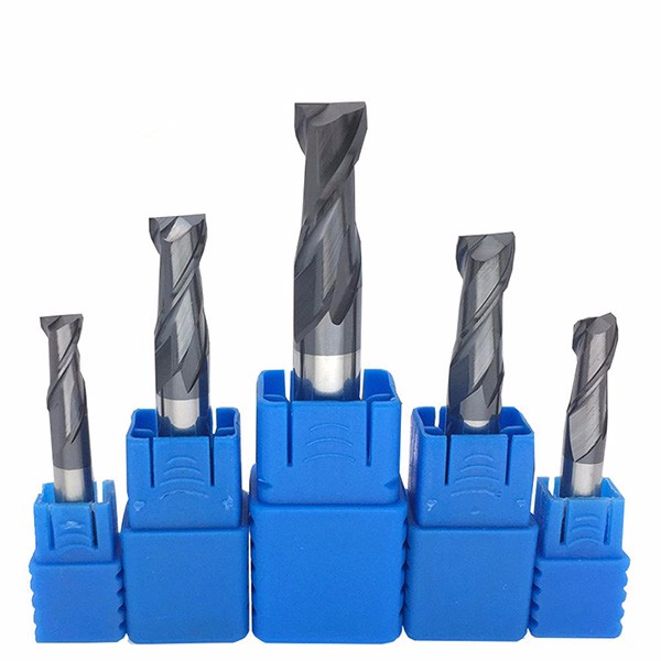 HRC45 Solid Carbide 2 Flute Flat End Mill With TiAlN Coating