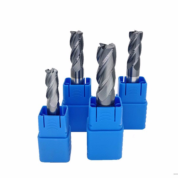 HRC45 Solid Carbide 4 Corner Radius End Mill With TiAlN Coating