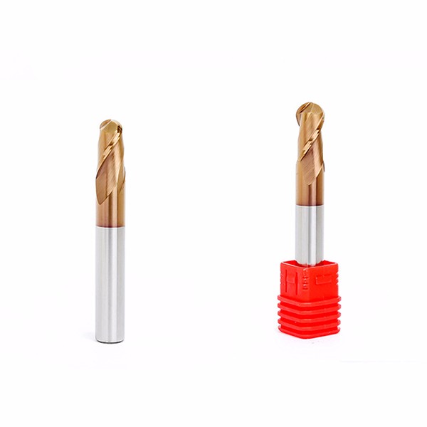 HRC55 Solid Carbide 2 Flute Ball Nose End Mill With TiSiN Coating