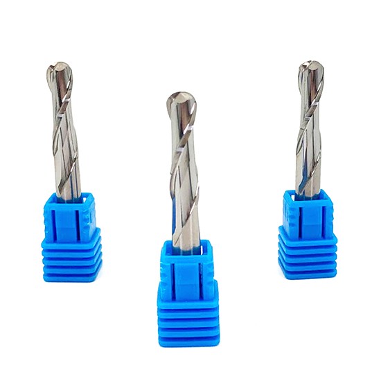Solid Carbide 2 Spiral Flute Up Cut Ball Router Bits For Wood