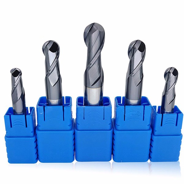 HRC45 Solid Carbide 2 Flute Ball Nose End Mill With TiAlN Coating