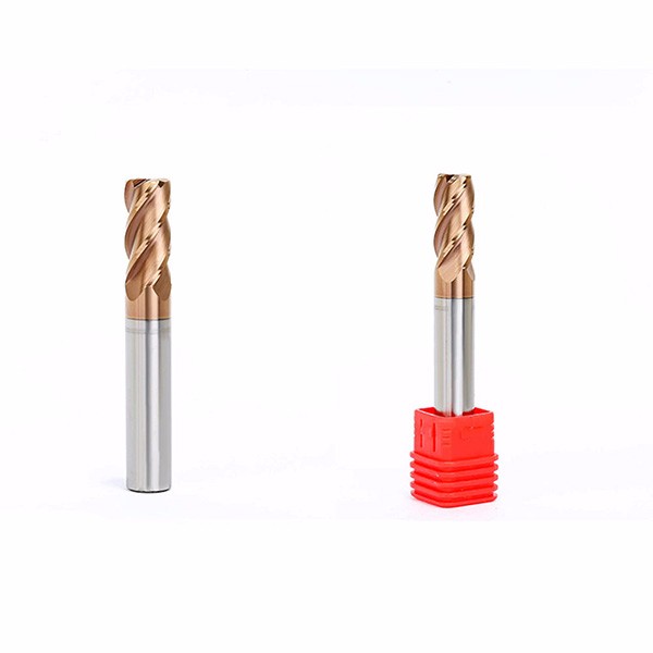 HRC60 Solid Carbide 4 Corner Radius End Mill With TiSiN Coating