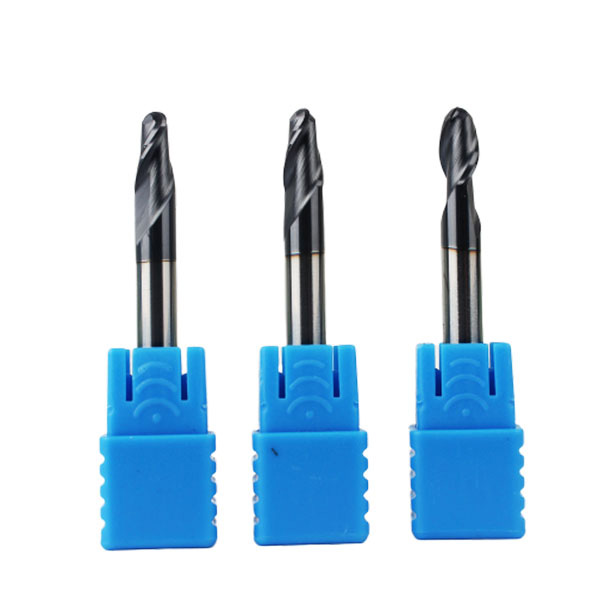 HRC45 Solid Carbide 2 Flute Ball Nose End Mill With TiAlN Coating