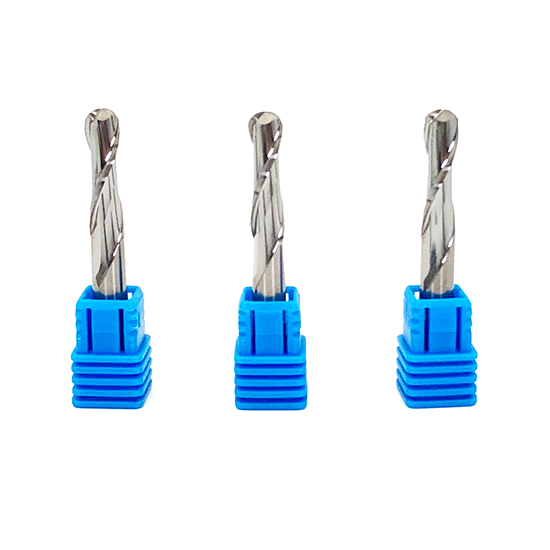Solid Carbide 2 Spiral Flute Up Cut Ball Router Bits For Wood