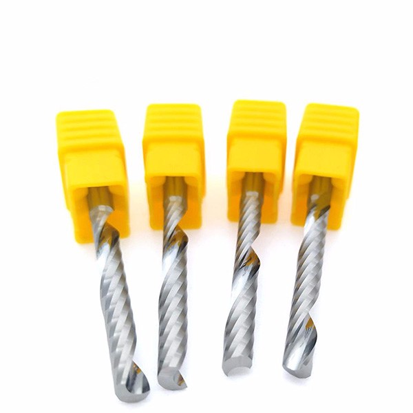 Solid Carbide Single Flute Up Cut End Mill Cutter For Wood
