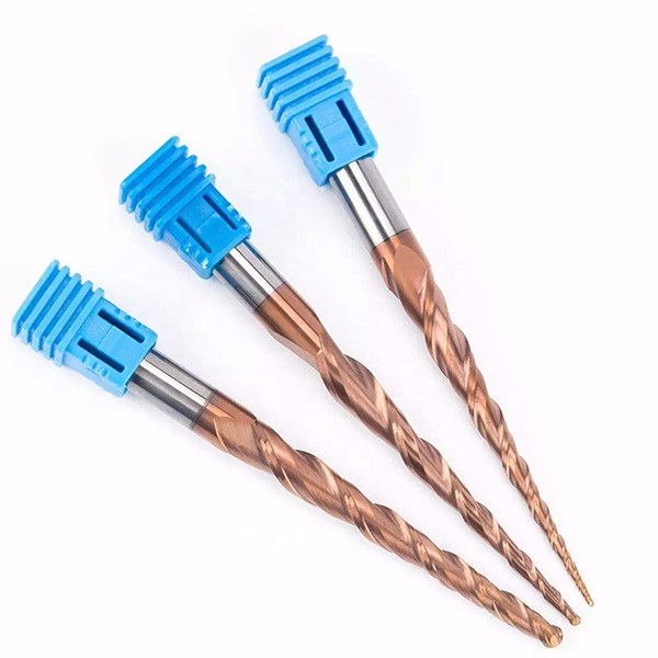 Solid Carbide 2 Flutes Tapered Ball Nose End Mill
