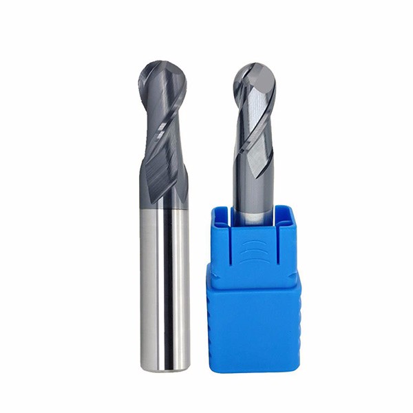 HRC45 Solid Carbide 2 Flute Ball Nose End Mill With TiAlN Coating