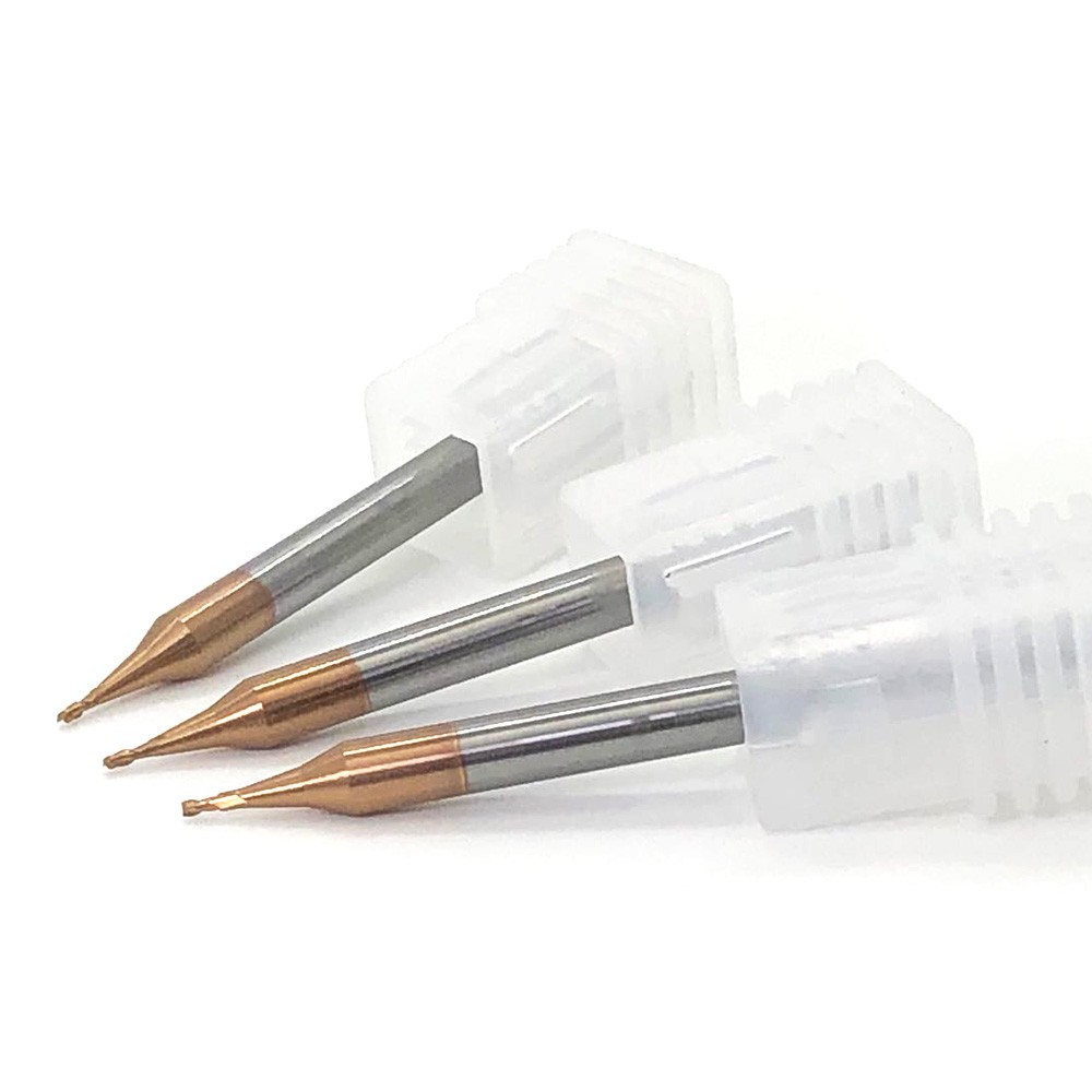 Tungsten Carbide Micro 2 Flutes Square Endmills TiSIN coating
