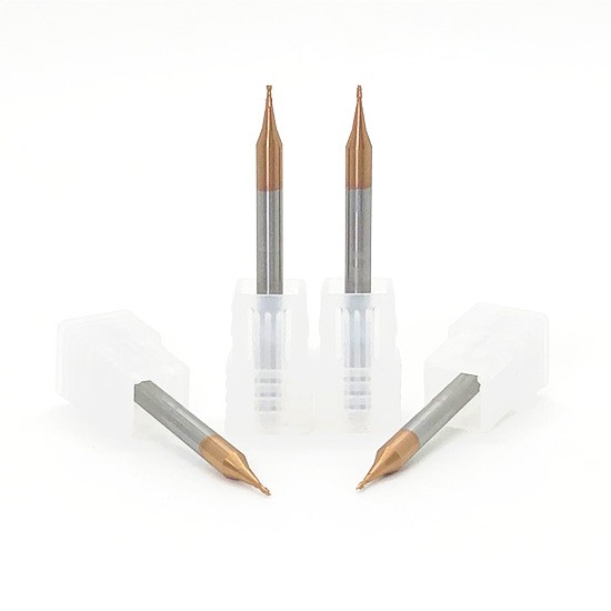 Tungsten Carbide Micro 2 Flutes Square Endmills TiSIN coating