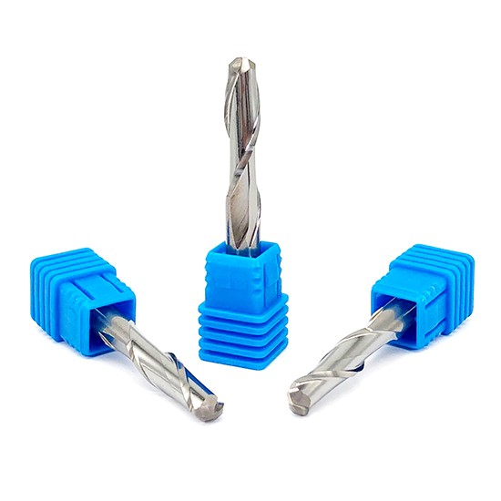 Solid Carbide 2 Spiral Flute Up Cut Ball Router Bits For Wood