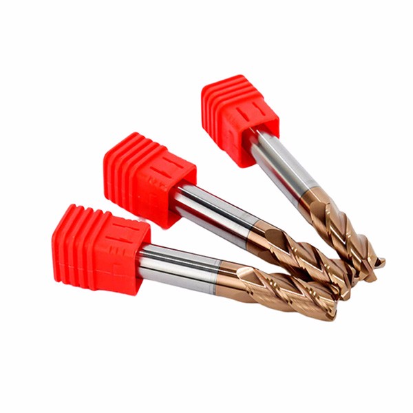 HRC60 Solid Carbide 4 Corner Radius End Mill With TiSiN Coating