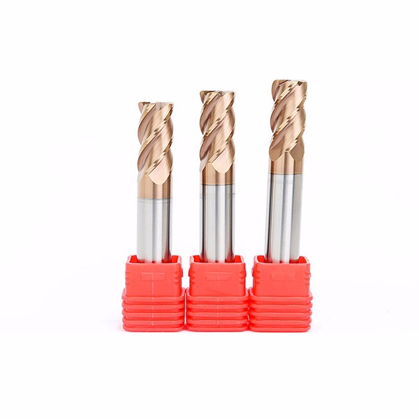 HRC60 Solid Carbide 4 Corner Radius End Mill With TiSiN Coating