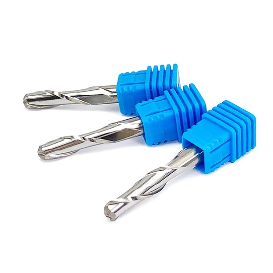 Solid Carbide 2 Spiral Flute Up Cut Ball Router Bits For Wood